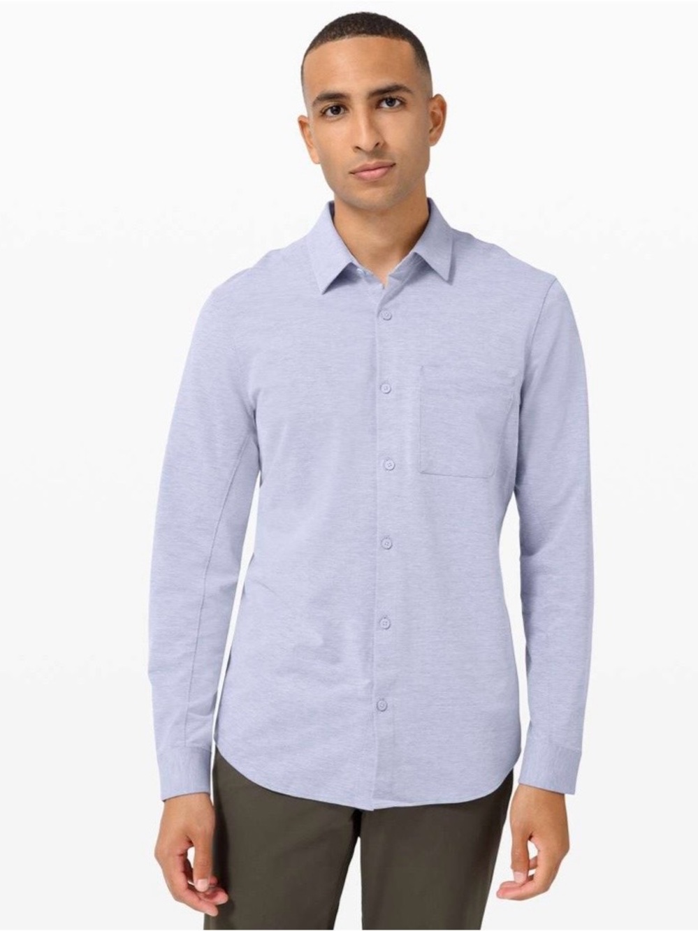 lululemon athletica Men’s Light Lavender Button-Down Shirt